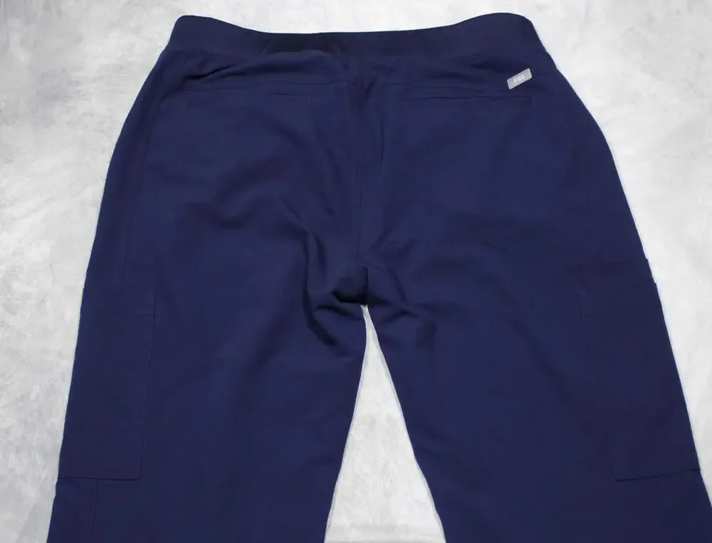 FIGS Technical Collection Cargo Pants Mens XL Blue Scrub Elastic Waist